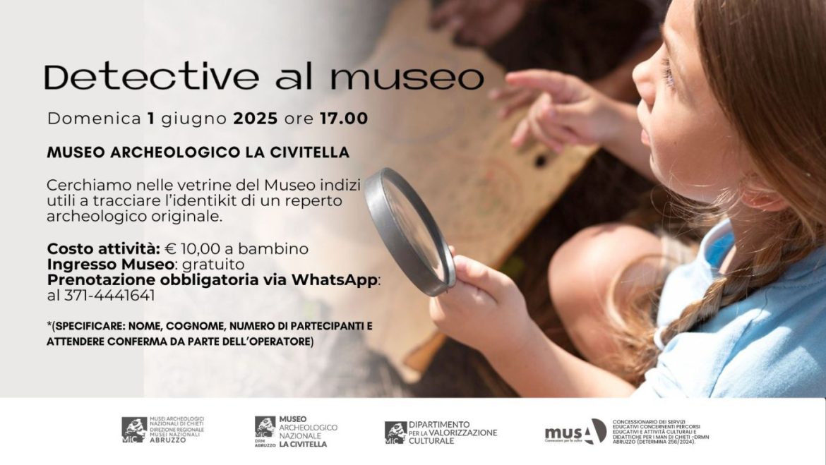Detective al Museo al Museo La Civitella a Chieti tra i reperti archeologici