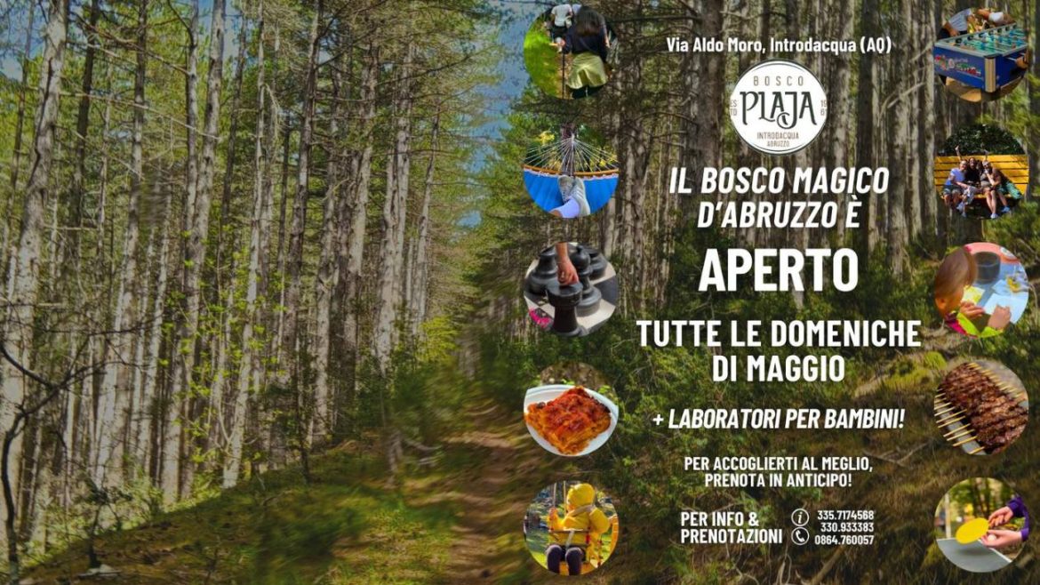 Le aperture di maggio di Bosco Plaja cibo a km 0, laboratori e giochi