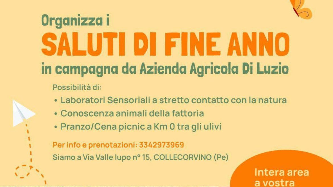 Saluti di fine anno scolastico a Collecorvino da Azienda Agricola Di Luzio Alessandra