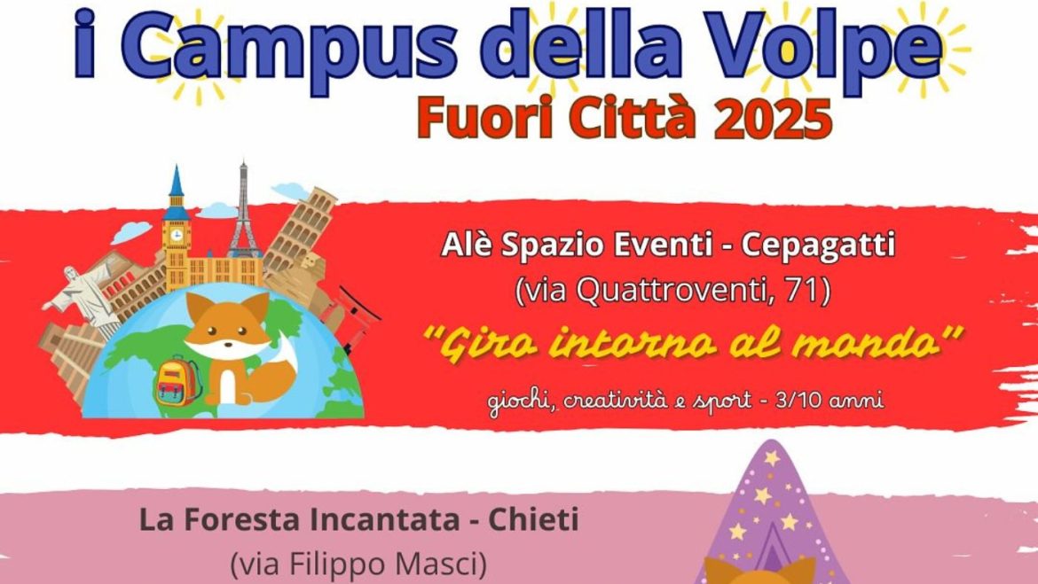 Campus estivi a Cepagatti e Chieti giochi, creatività e sport