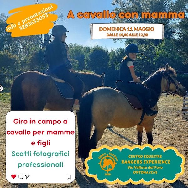 Festa della Mamma a Ortona con i cavalli e un fotografo professionista
