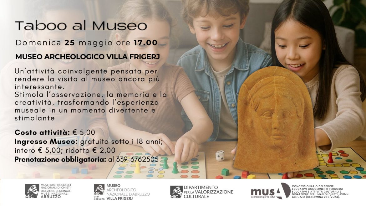 Il gioco di Taboo al Museo Archeologico Villa Frigerj a Chieti