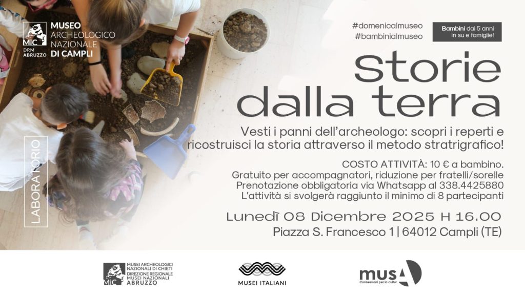 Laboratorio di archeologia per bambini al Museo a Campli per entrare nella storia