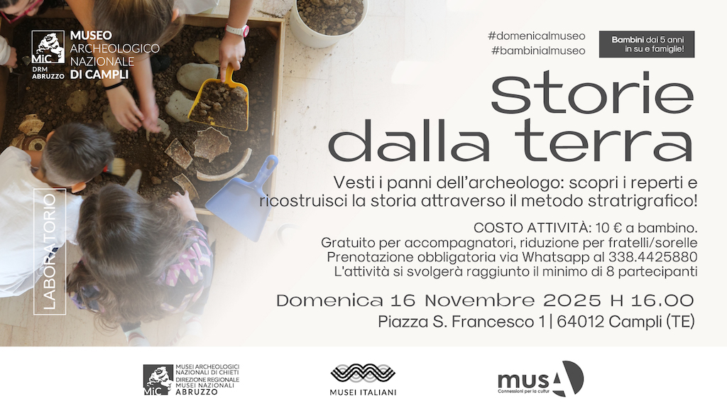Laboratorio di archeologia per bambini al Museo a Campli per entrare nella storia