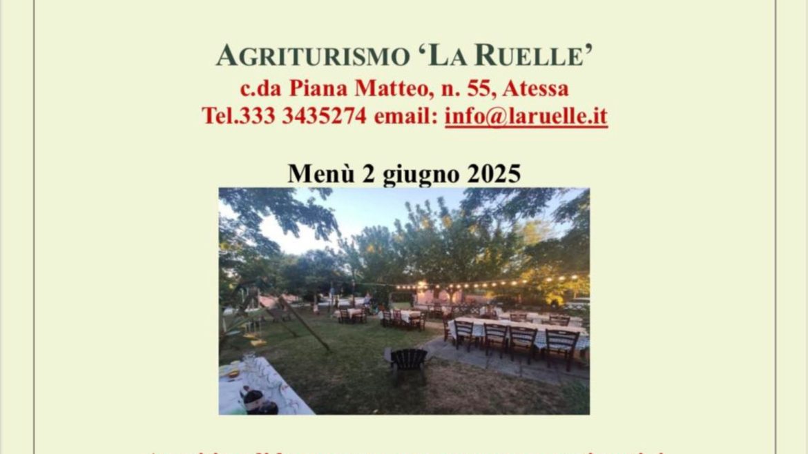 Pranzo in agriturismo ad Atessa per la Festa della Repubblica il 2 giugno