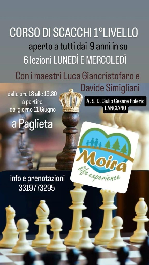 Corso di Scacchi di primo livello a Paglieta