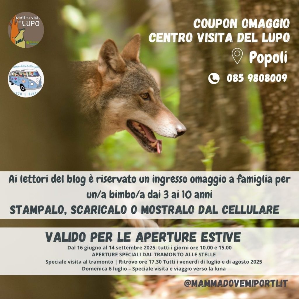Coupon omaggio per i lettori del blog per un ingresso al Centro Visita del Lupo