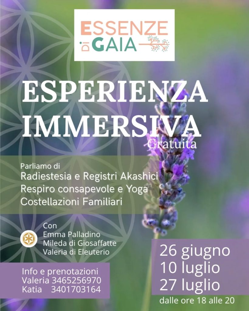 Esperienza Immersiva ad Ancarano radioestesia, respiro consapevole e costellazioni familiari
