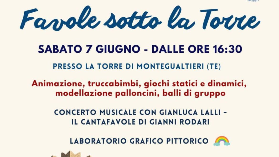 Favole sotto la Torre a Montegualtieri giochi, spettacoli e merenda