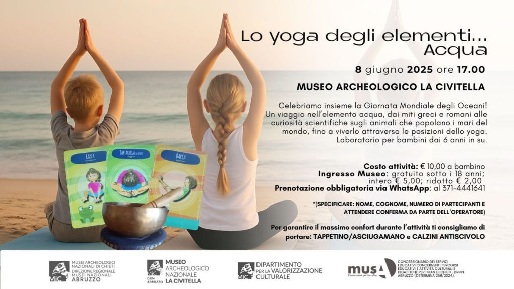 Yoga per bambini a Chieti al Museo Archeologico La Civitella