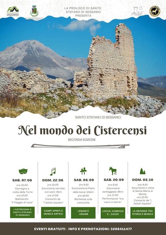 Nel mondo dei Cistercensi e Santo Stefano di Sessanio escursioni, spettacoli, asini, degustazioni e musica