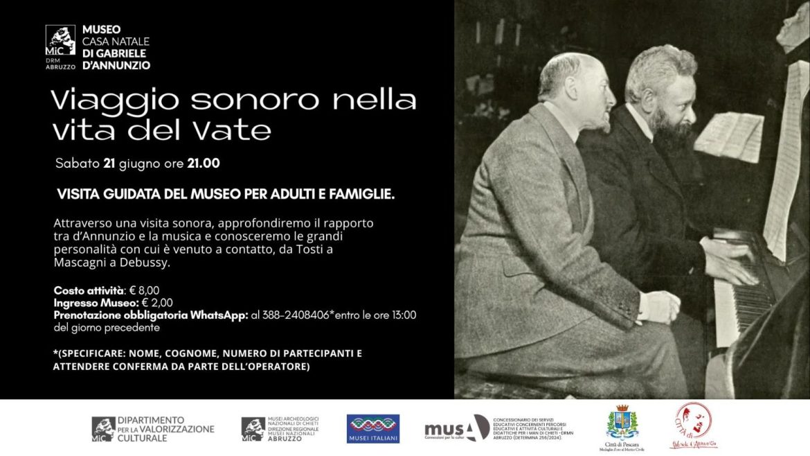 Viaggio sonoro nella vita del Vate al Museo D’Annunzio a Pescara