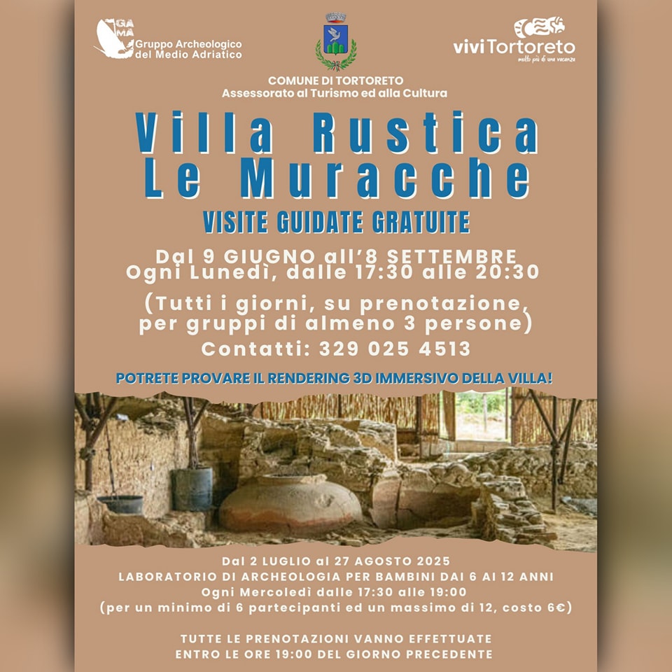 Visite guidate gratuite alla Villa Rustica Le Muracche a Tortoreto