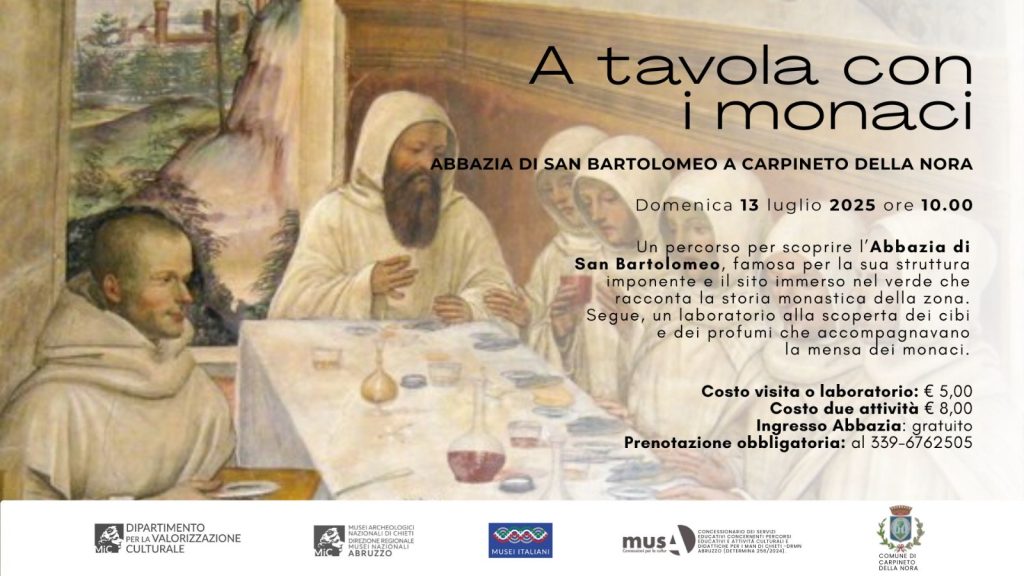 A tavola con i Monaci in Abbazia di San Bartolomeo a Carpineto sul Nora