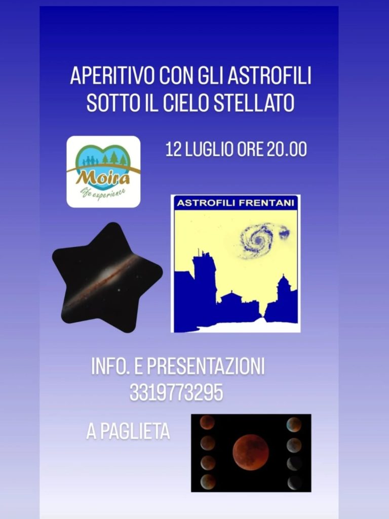 Aperitivo con gli astrofili sotto il cielo stellato a Paglieta