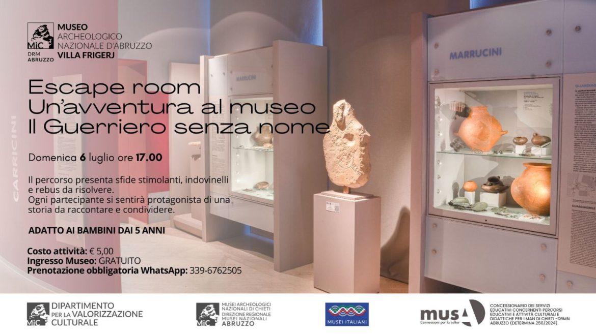 Escape Room al Museo Villa Frigerj a Chieti con ingresso gratuito al museo