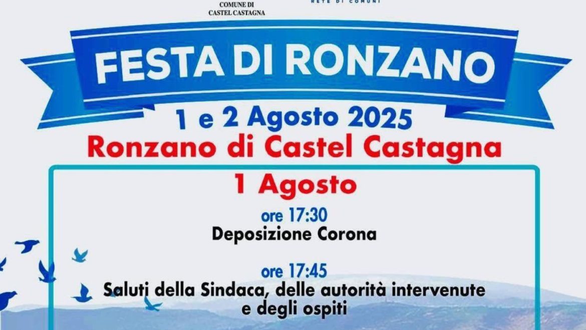 Festa di Ronzano a Ronzano di Castel Castagna libri, spettacoli e animazione bimbi