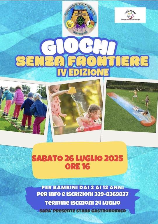Giochi senza frontiere 2025 a Castellalto musica, giochi d'acqua e food