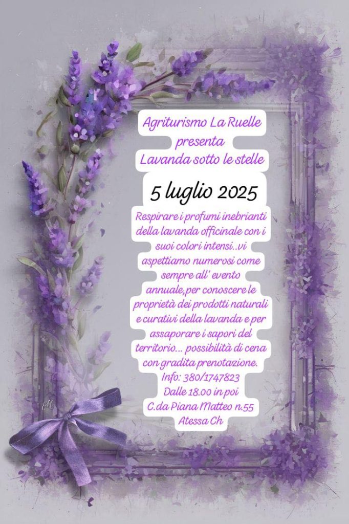 Lavanda sotto le Stelle ad Atessa profumi e sapori del territorio