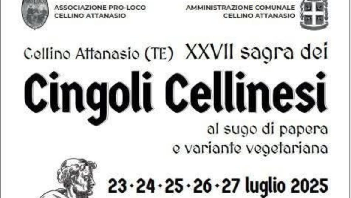 Sagra dei Cingoli Cellinesi 2025 a Cellino Attanasio il programma completo