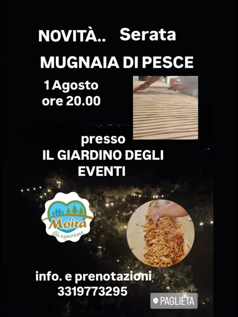 Show Cooking e Cena con Pasta alla Mugnaia di pesce a Paglieta