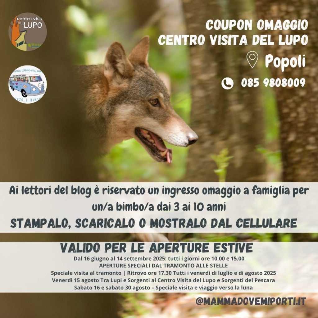 Coupon omaggio per i lettori del blog per un ingresso al Centro Visita del Lupo