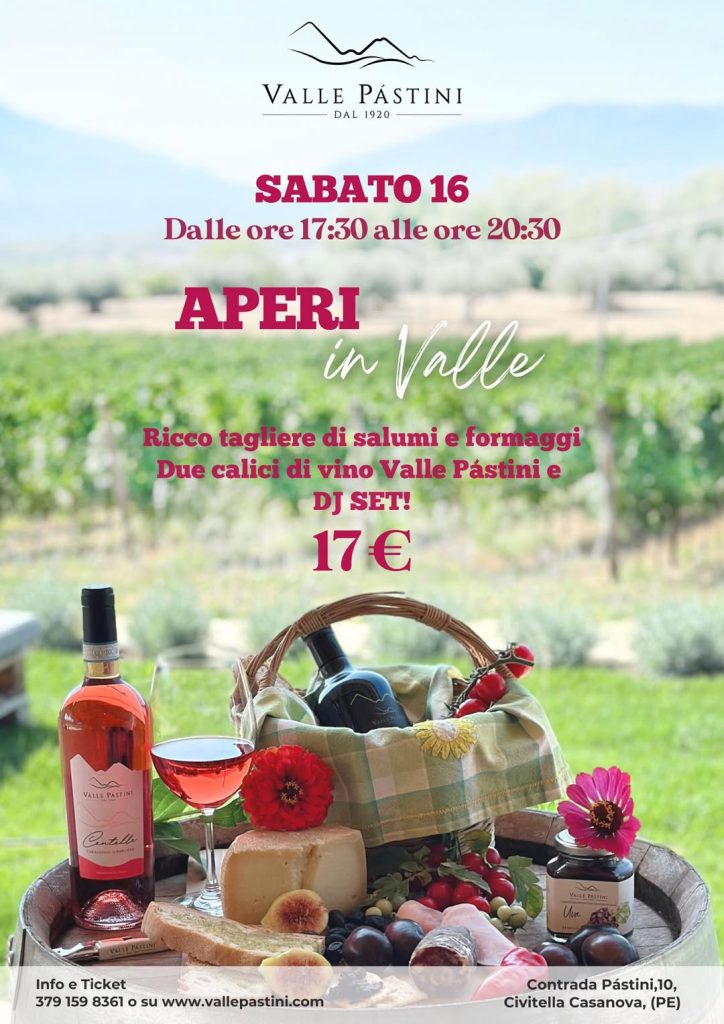 Aperi in Valle a Civitella Casanova prodotti tipici, buon vino e dj set in provincia di Pescara