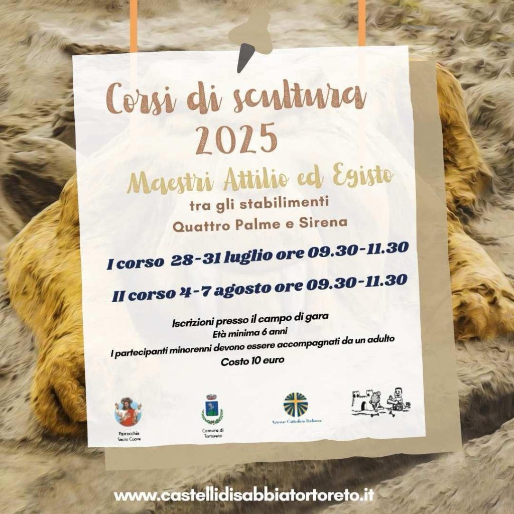 Corso di Sculture di Sabbia a Tortoreto adatto ai bambini