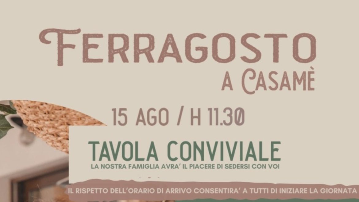 Ferragosto in agriturismo a Civitaquana tavola conviviale e musica