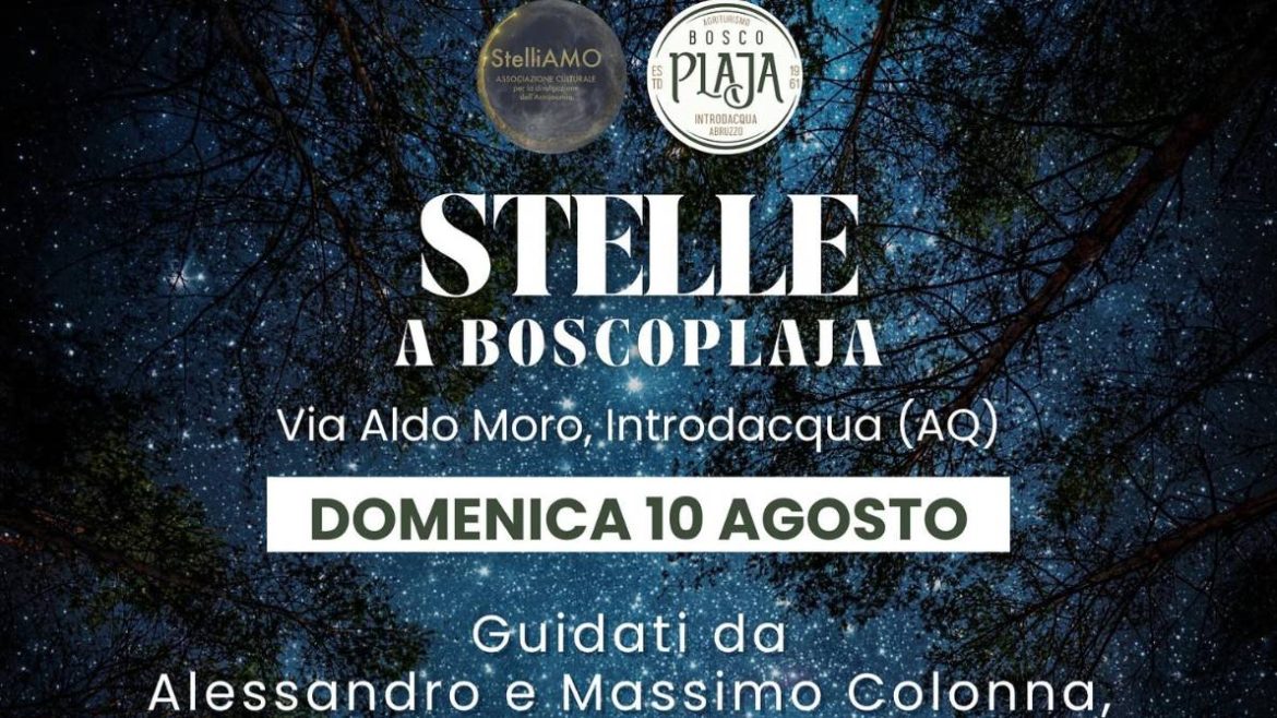 Stelle a Bosco Plaja con gli astrofili nel bosco e cena genuina