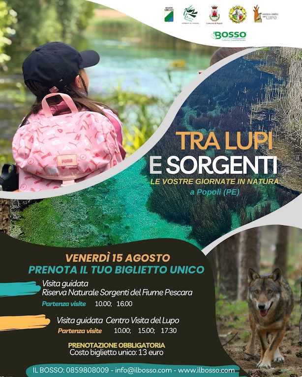 Ferragosto tra Lupi e Sorgenti a Popoli Terme con omaggio ai lettori del blog