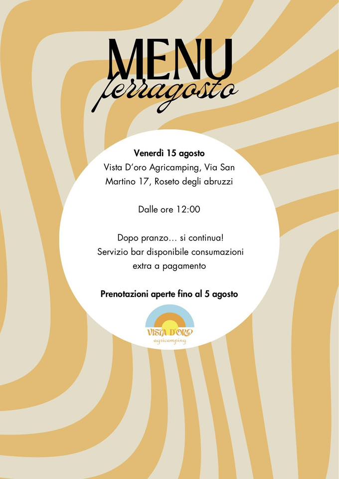 Ferragosto vista mare all'Agricamping a Roseto degli Abruzzi