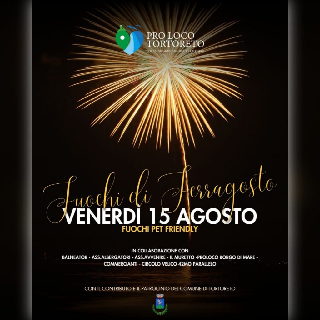 Fuochi d'artificio pet friendly a Ferragosto a Tortoreto