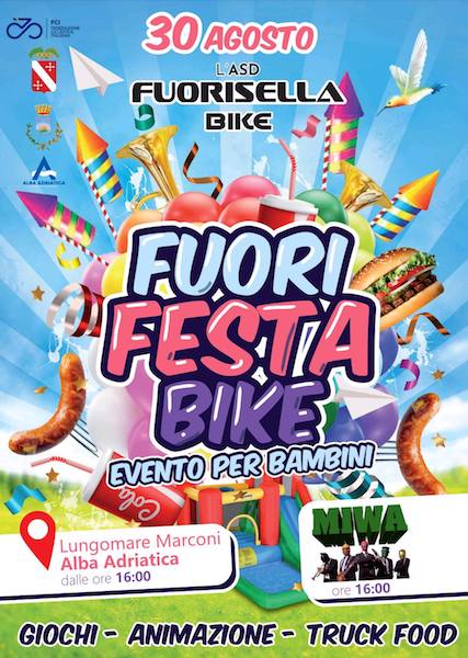FuoriFestaBike 2025 ad Alba Adriatica Gimkana, Pompieropoli, spettacoli, truck food