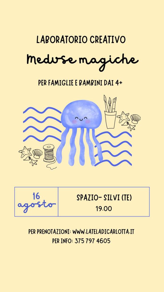 Laboratorio creativo per famiglie e bambini a Silvi con merenda