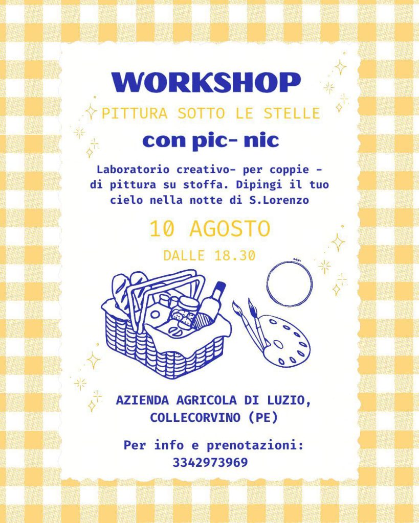 Pittura sotto le stelle con Picnic sotto gli ulivi in azienda agricola