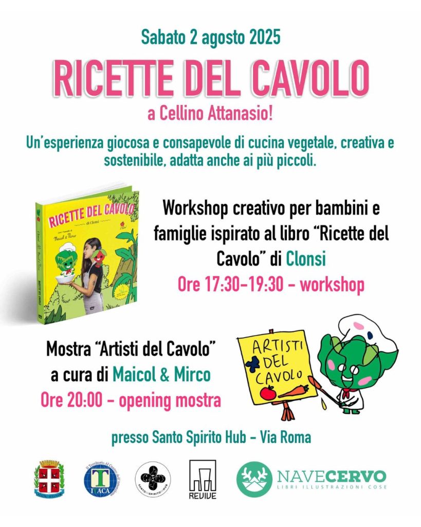 Ricette del Cavolo a Cellino Attanasio workshop per bambini e famiglie