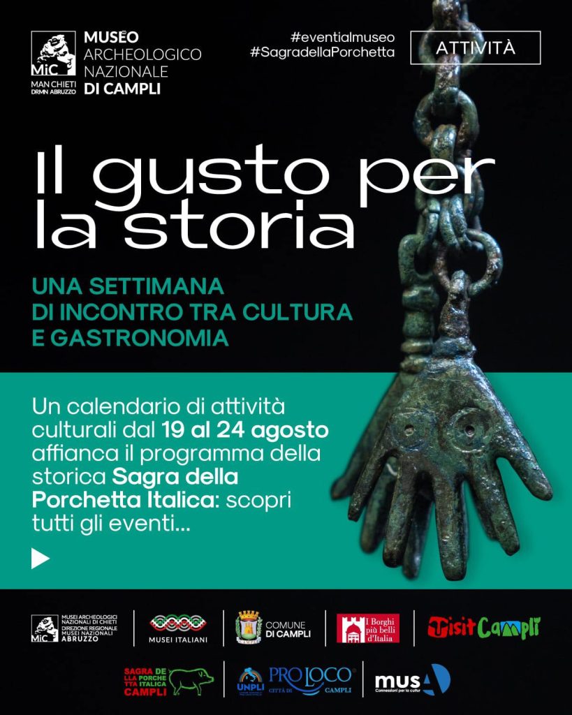 Sagra della Porchetta di Campli 2025 attività al Museo Archeologico per bambini e famiglie