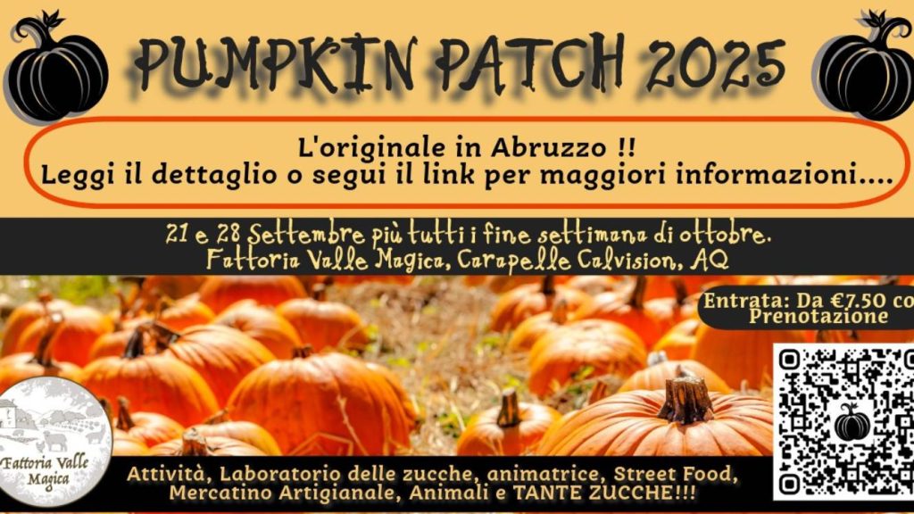 Campo di Zucche 2025 a Carapelle Calvisio Pumpkin Patch tutte le date di apertura in provincia de L'Aquila