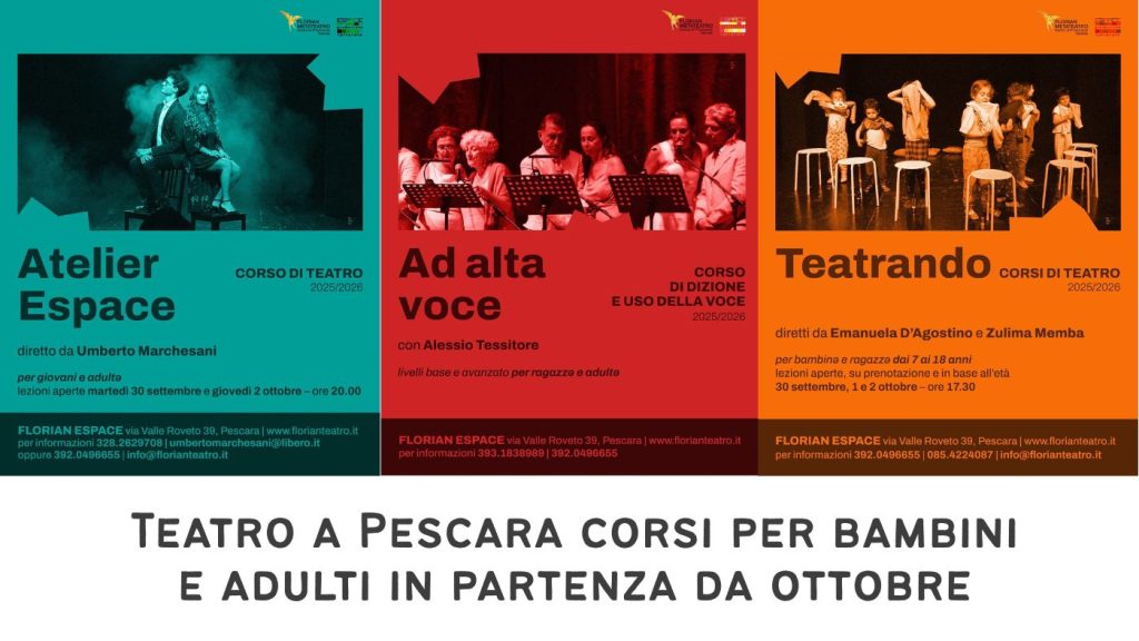 Teatro a Pescara corsi per bambini e adulti in partenza da ottobre