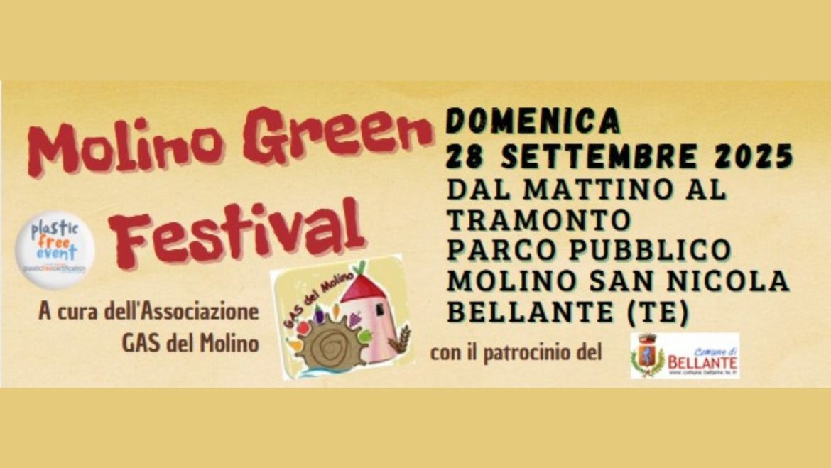 Molino Green Festival 2025 a Bellante giochi mercato laboratori e sostenibilità