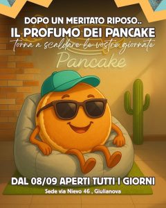 Pancake Bar e Sala Feste a Giulianova riapre da lunedì 8 settembre