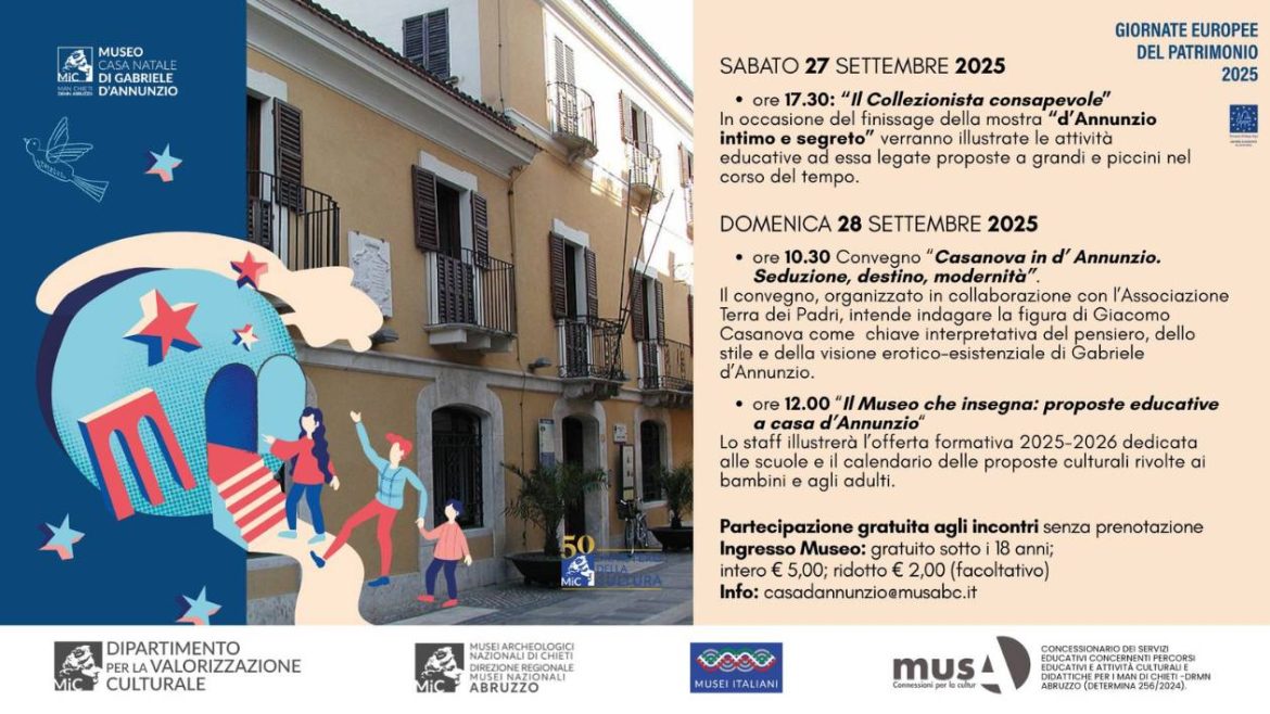 Proposta formativa per le scuole del Museo d’Annunzio a Pescara