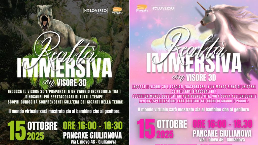 Realtà Immersiva con visore 3D da Pancake esperienza gratuita