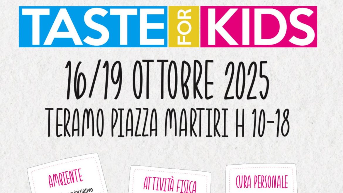 Taste for Kids a Teramo educazione alimentare e laboratori programma completo