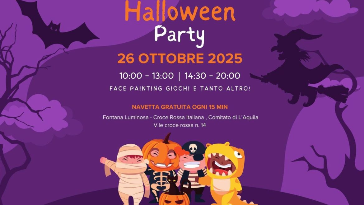 Halloween Party a L’Aquila con la Croce Rossa Italiana giochi, magia e riffa di beneficenza