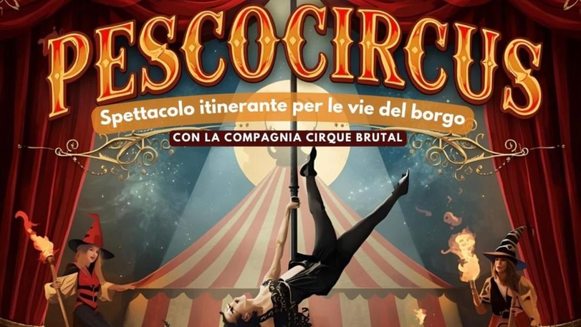 Halloween Circus Show a Pescocostanzo con Pescocircus trampolieri, acrobati e giocolieri del fuoco