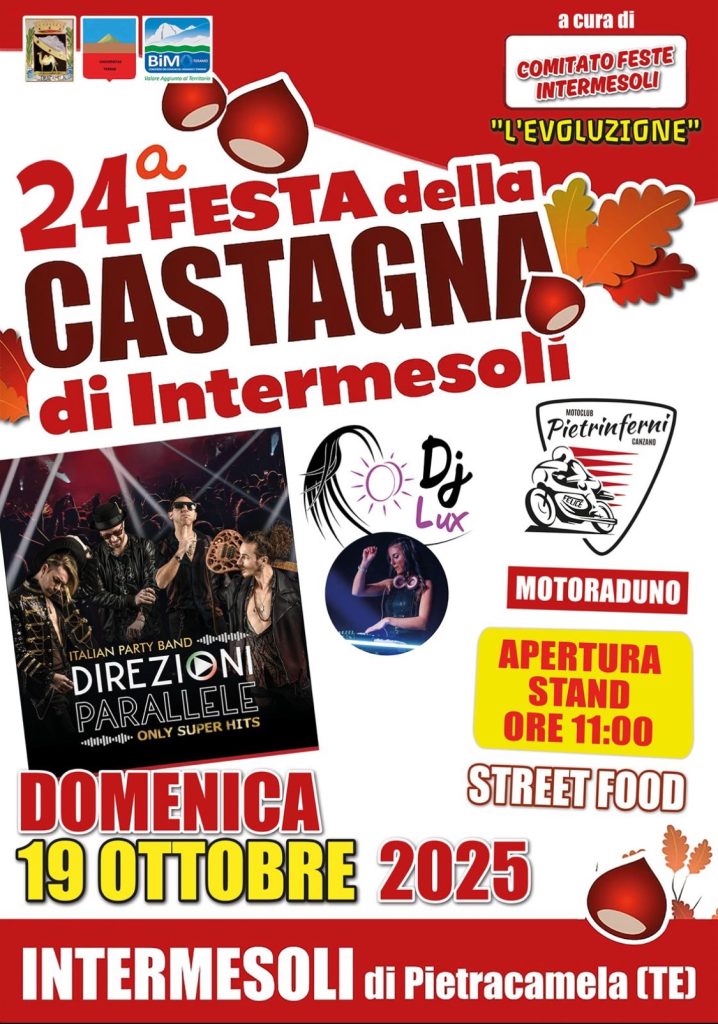 Festa della Castagna di Intermesoli 2025 castagne musica motoraduno