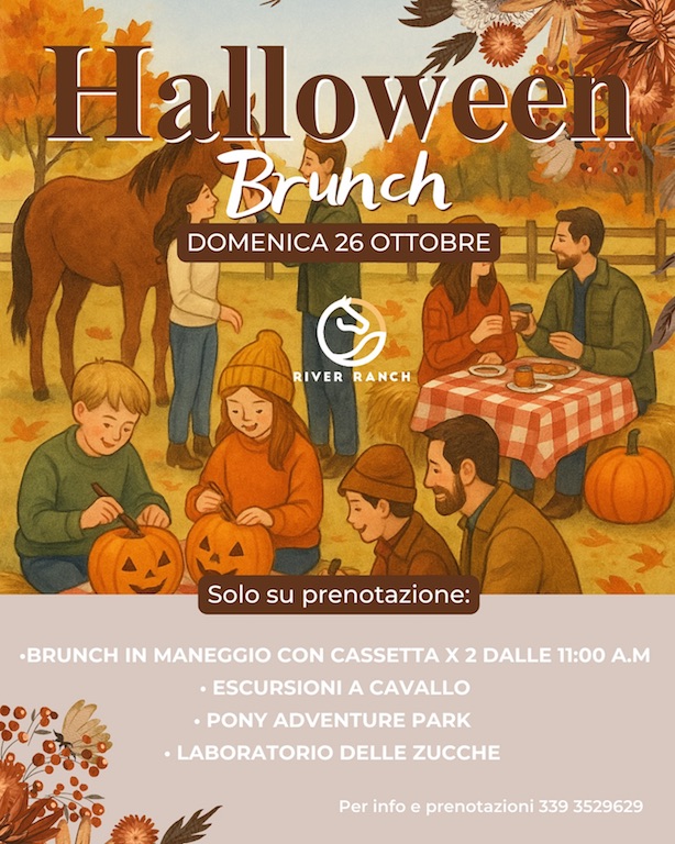 Halloween con i cavalli a Bellante con brunch, laboratorio, parco avventura e passeggiata