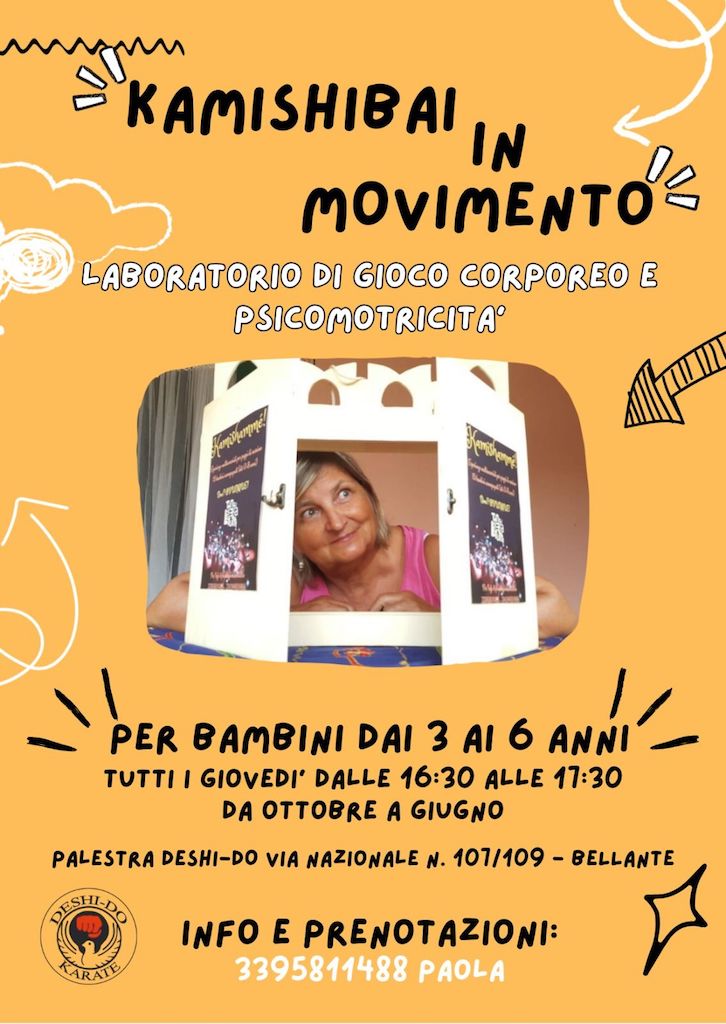 Kamishibai in movimento a Bellante laboratorio di gioco corporeo e psicomotricità
